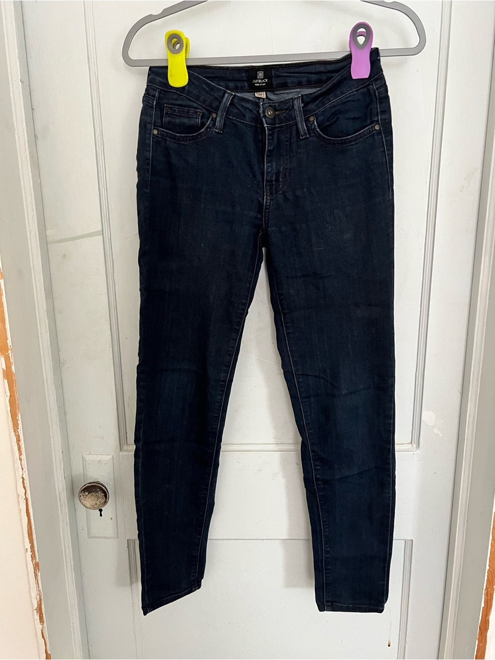 Just Black - Women’s Dark Indigo Skinny Jeans - Stretchy Slim Fit